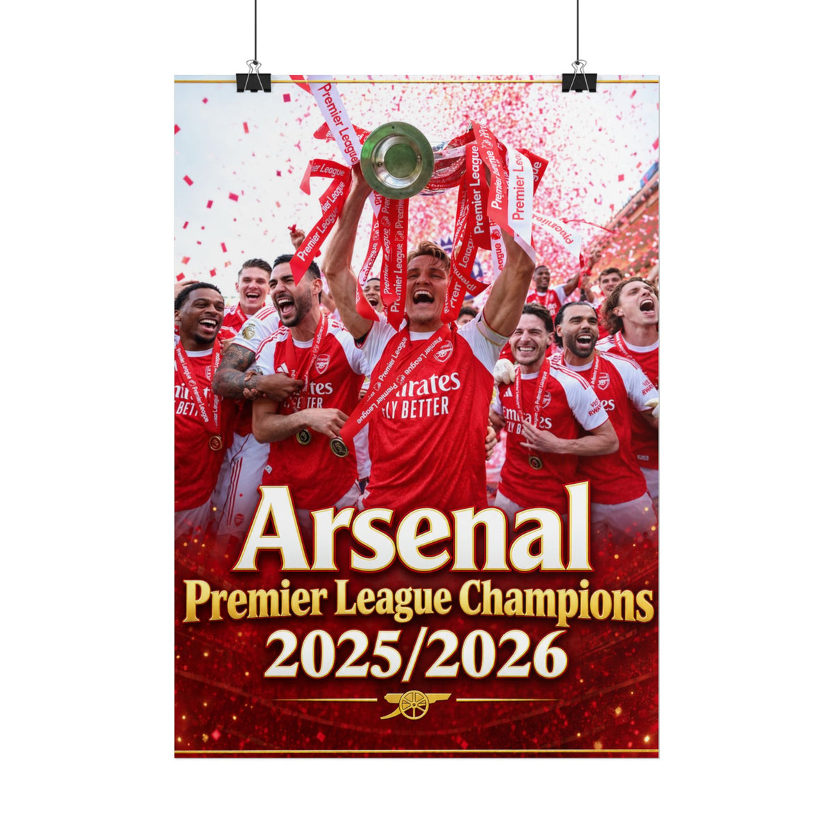 Arsenal Premier League Champions 2025/2026 Rolled Poster