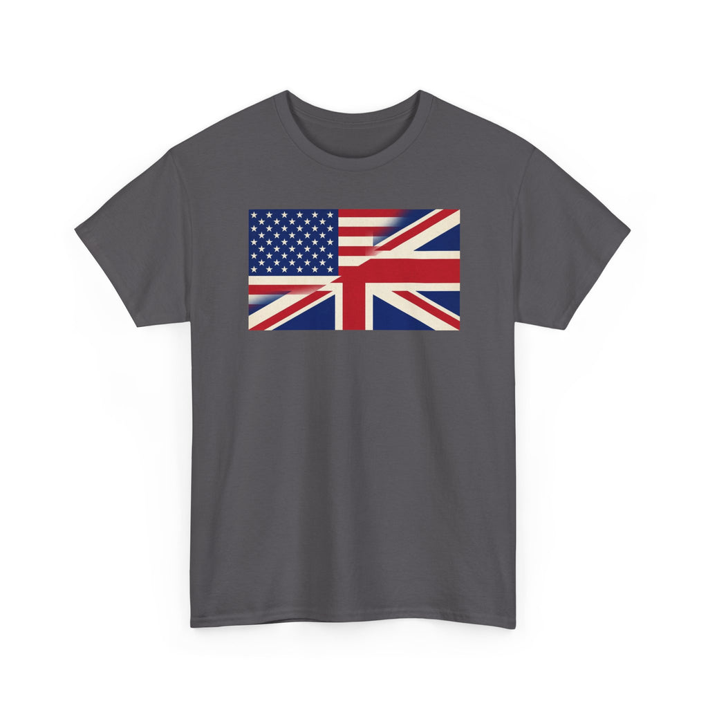USA-UK Flag Graphic Tee — American British Union Jack Mashup T-Shirt
