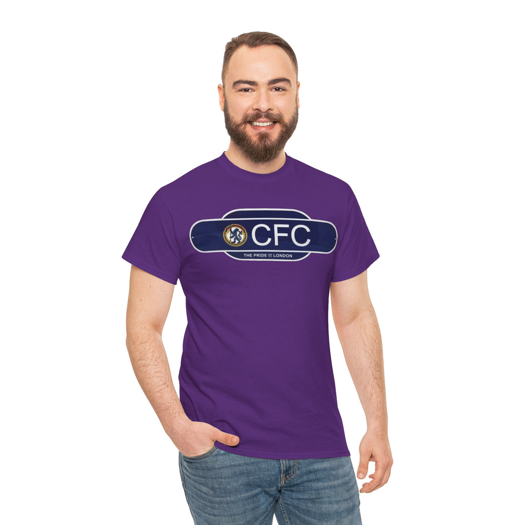 Chelsea Railway Sign Crest Logo T‑Shirt — Retro Football Badge Tee