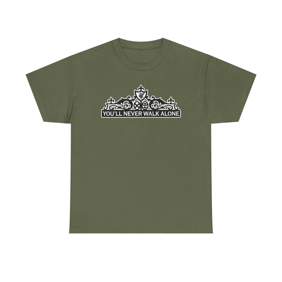 You'll Never Walk Alone T‑Shirt — Liverpool FC Crest Cotton Tee