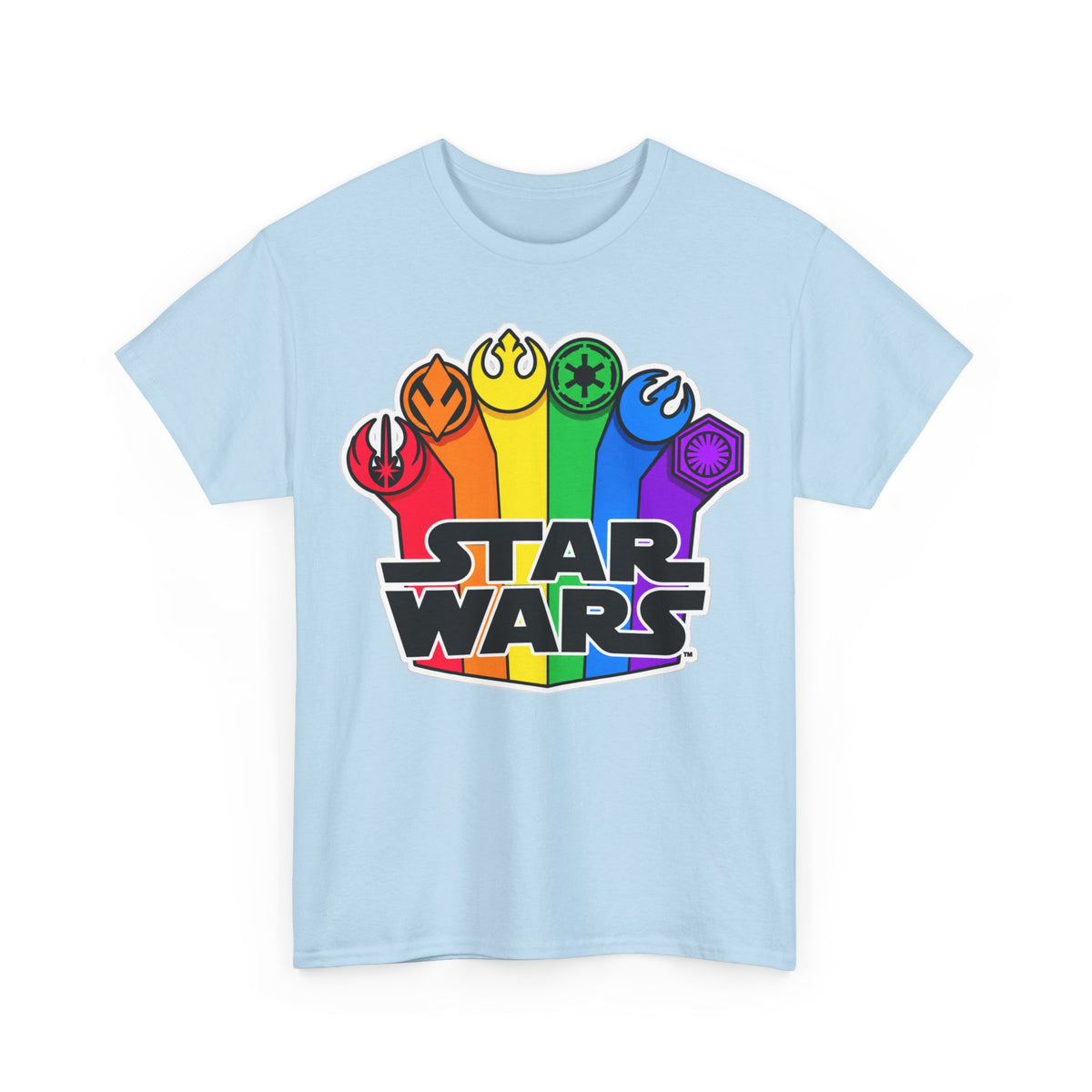 Star Wars Rainbow Emblem Tee — LGBTQ+ Pride Fan Cotton Shirt