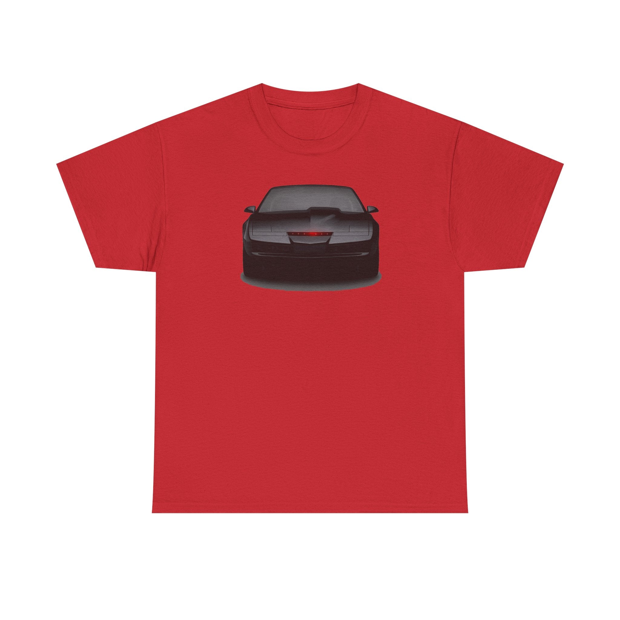 KITT-Inspired Retro Sports Car Tee — Front View Knight Rider Car Graphic Shirt