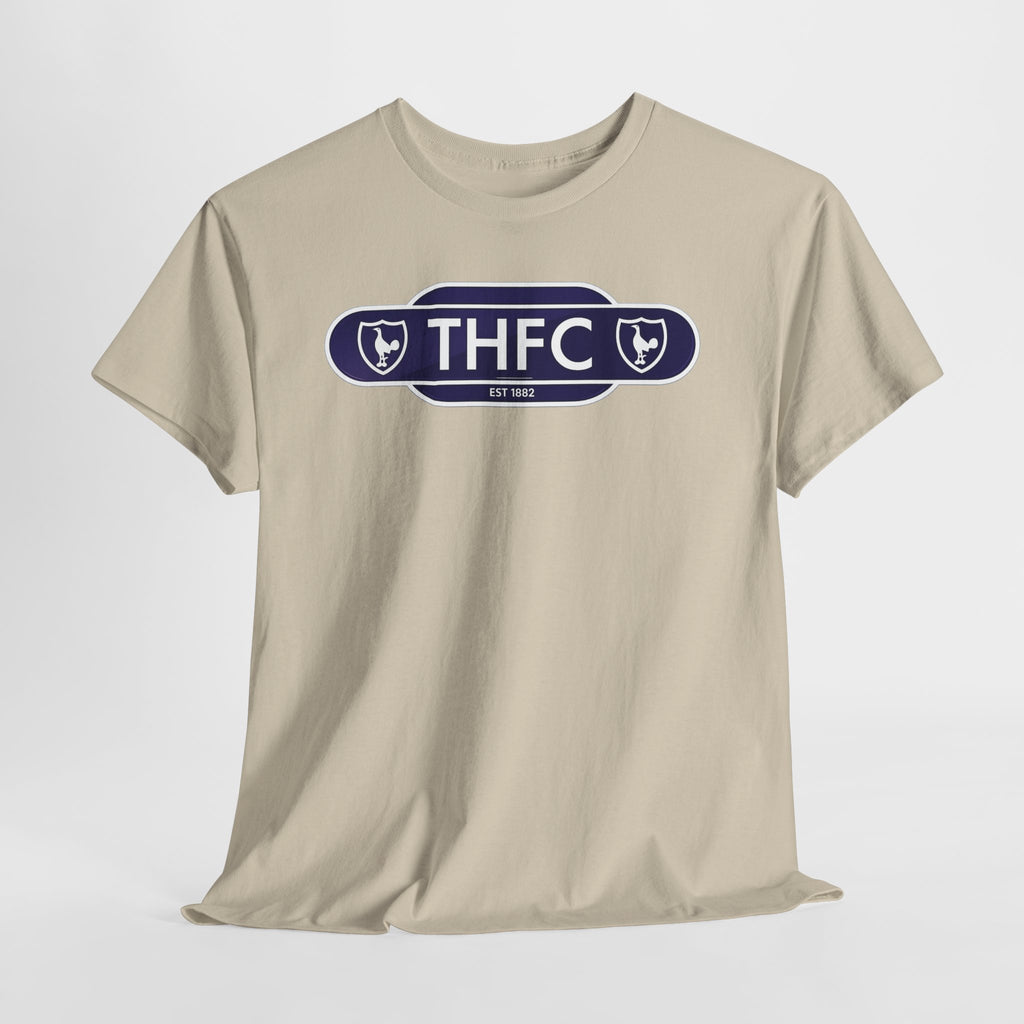THFC Tottenham Hotspur Railway Sign T‑Shirt — Retro Football Club Tee