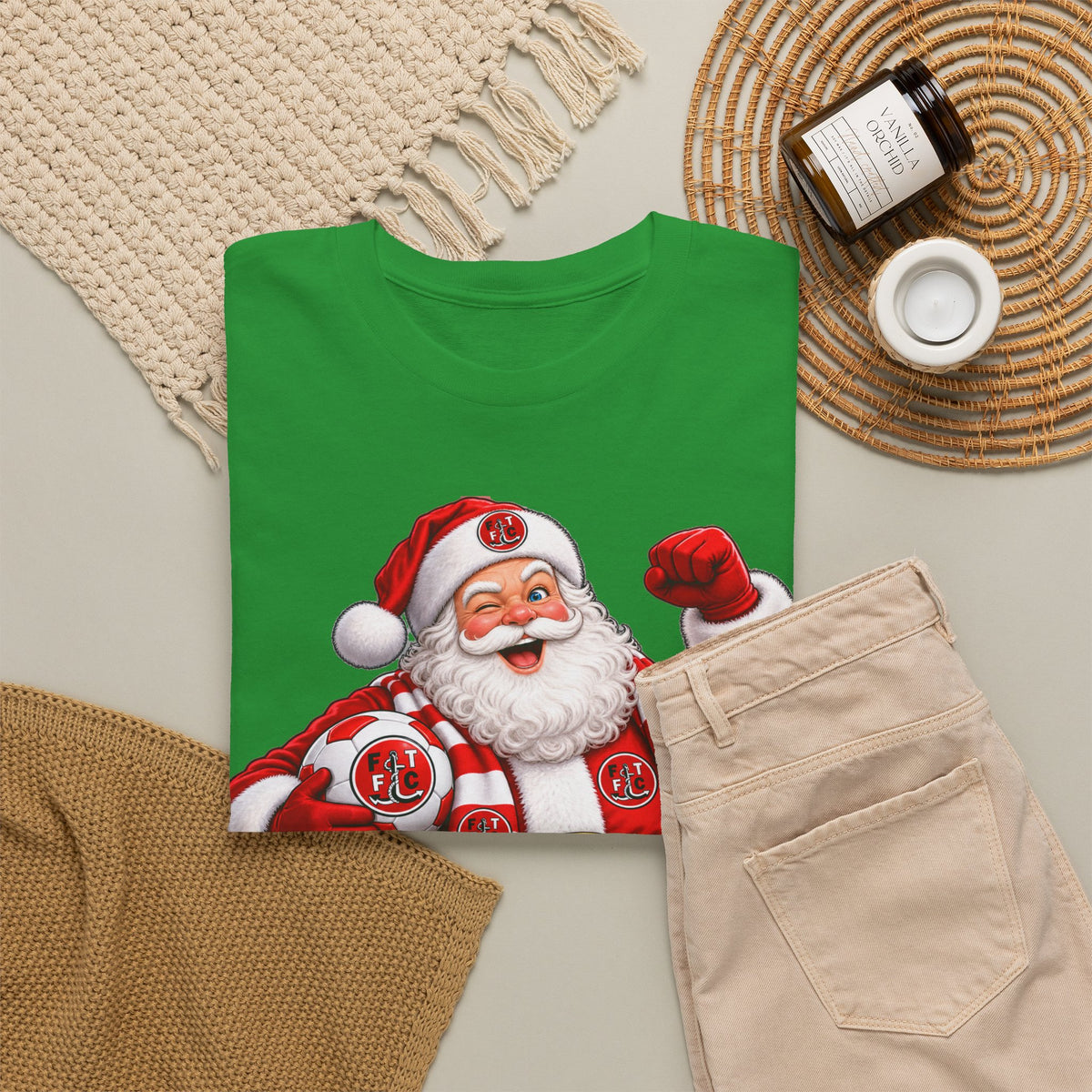 Santa Is a Fleetwood Fan Cotton T-Shirt