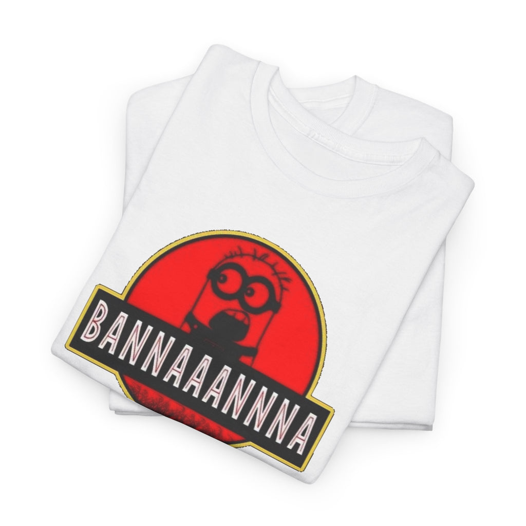 Bannaaannna Graphic Tee — Retro Red Logo Funny Banana Shirt
