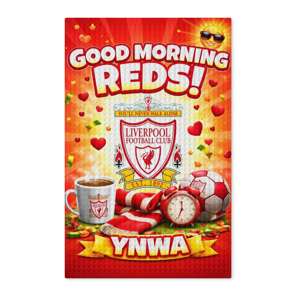 Liverpool 'Good Morning Reds' Tea Towel — YNWA Football Kitchen Towel