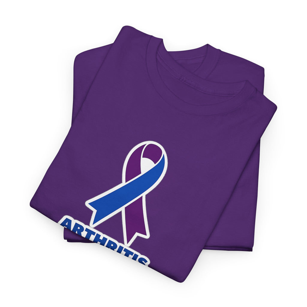 Arthritis Sucks Awareness T-Shirt — Purple & Blue Ribbon Support Tee