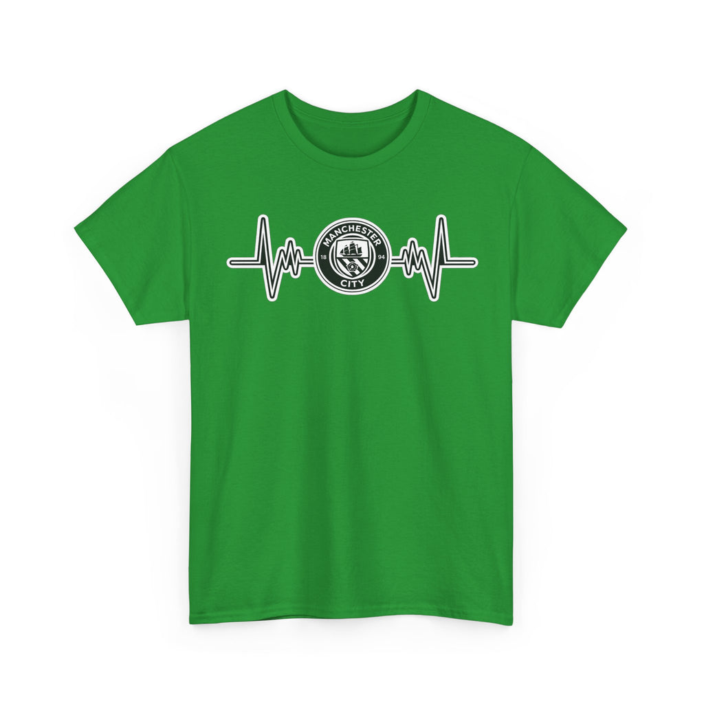 Manchester City Heartbeat Logo T-Shirt — Emergency Medical Services Pulse Tee