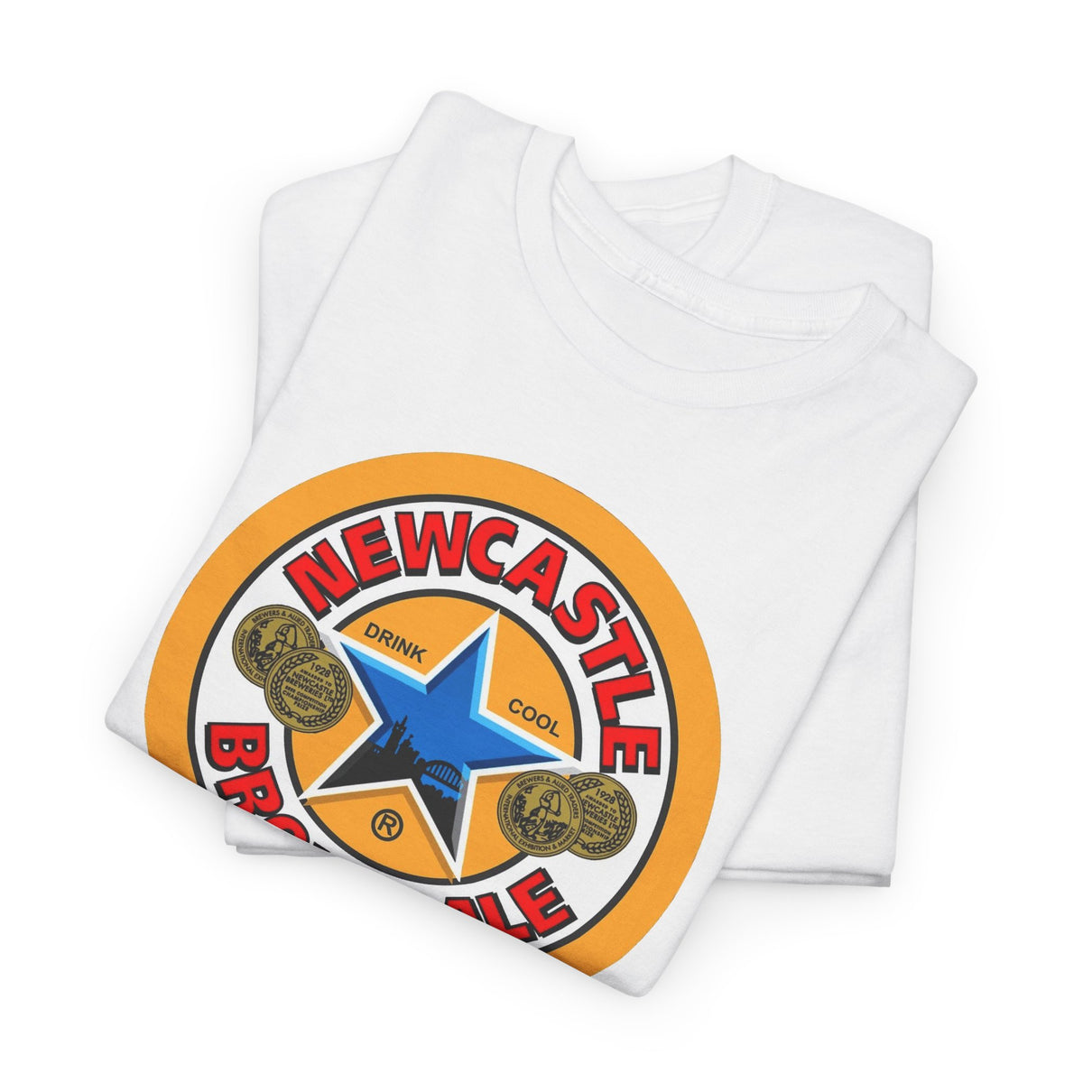 Newcastle Brown Ale Inspired Retro Logo Cotton T-Shirt
