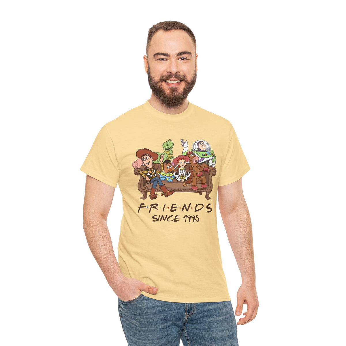 Toy Friends Since 1995 T-Shirt — Retro Cartoon Crew Cotton Tee