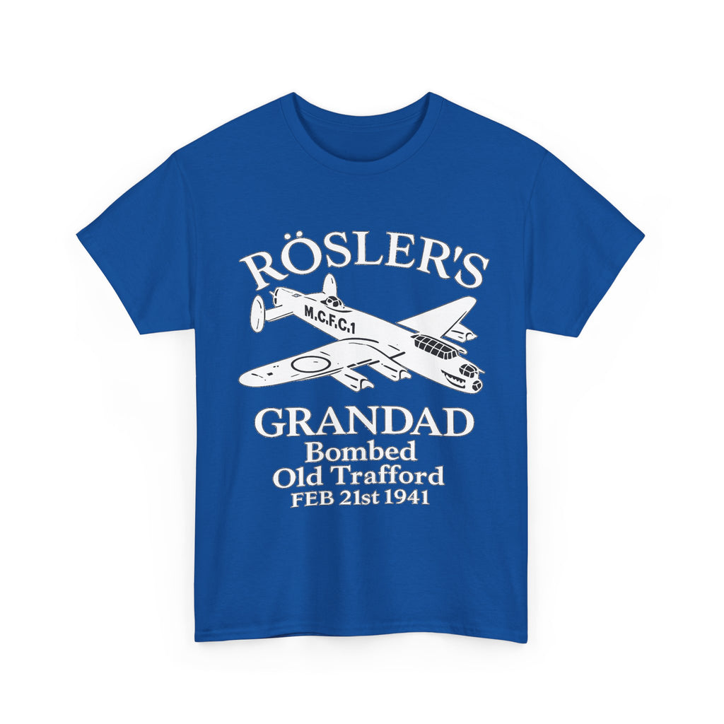 Rösler's Grandad Bombed Old Trafford Tee — WWII Tribute Military Plane Shirt (Feb 21, 1941)