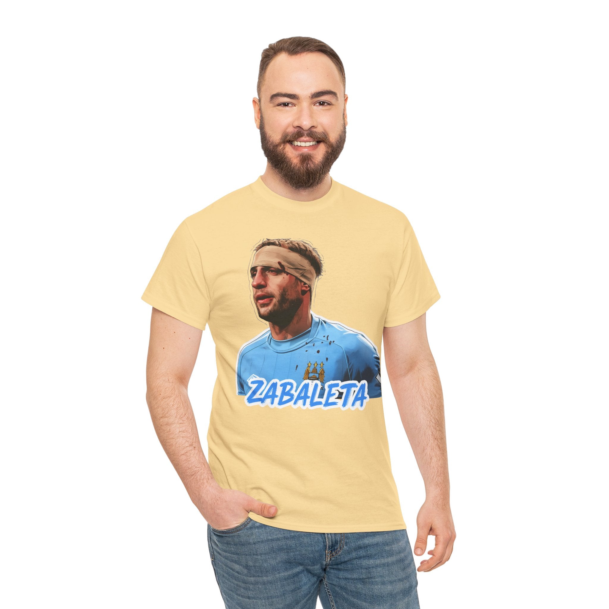 Zabaleta Manchester City Fan Tee — Retro Player Portrait Soccer T‑Shirt