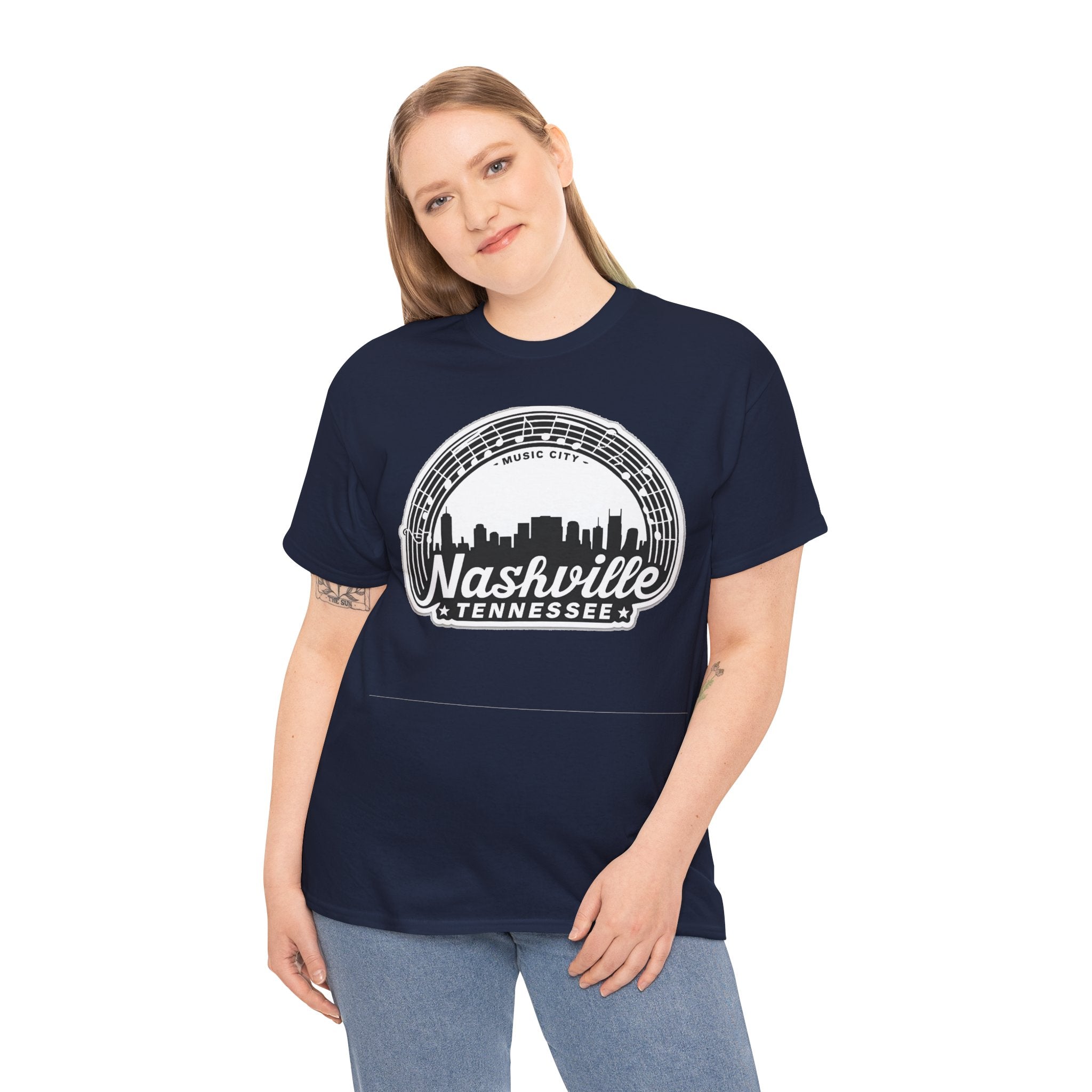 Nashville Tennessee Skyline Tee — Retro Music City Graphic Shirt