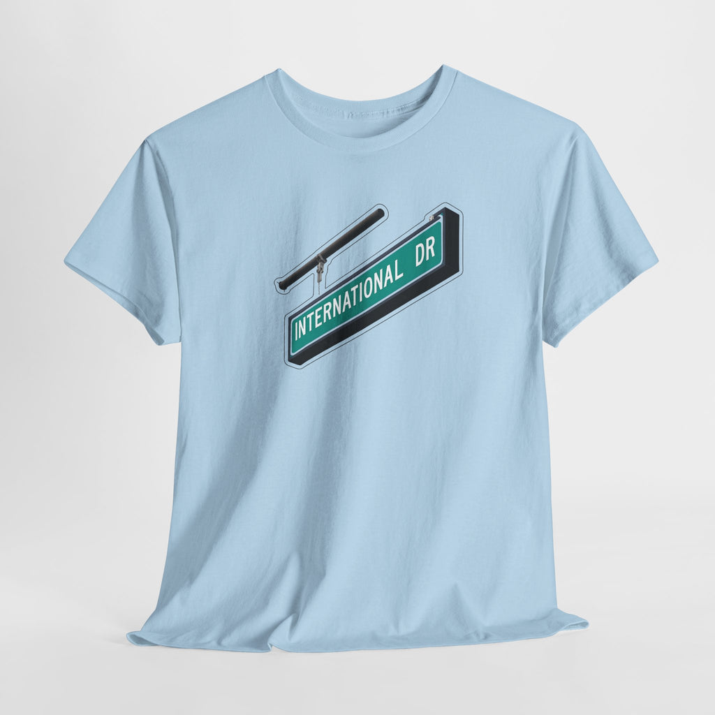 International Dr Street Sign Cotton T-Shirt