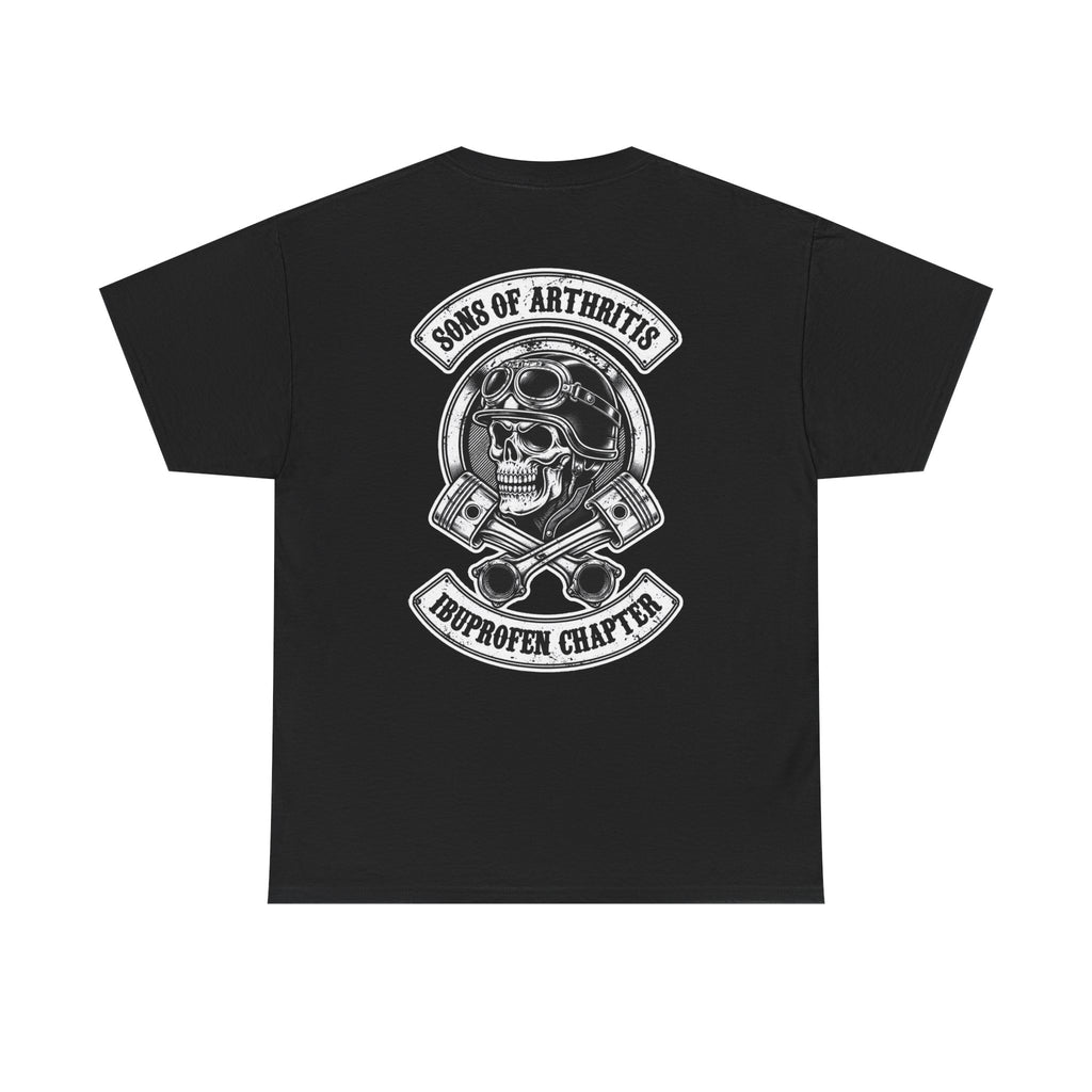 Sons of Arthritis Tee — Humorous Biker Skull "Ibuprofen Chapter" T-Shirt
