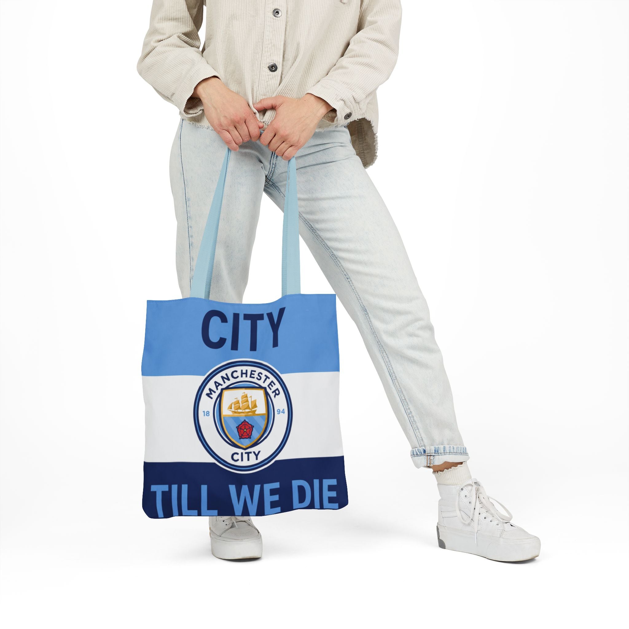 City Till We Die Unofficial Canvas Tote Bag — Manchester Football Fan Bag