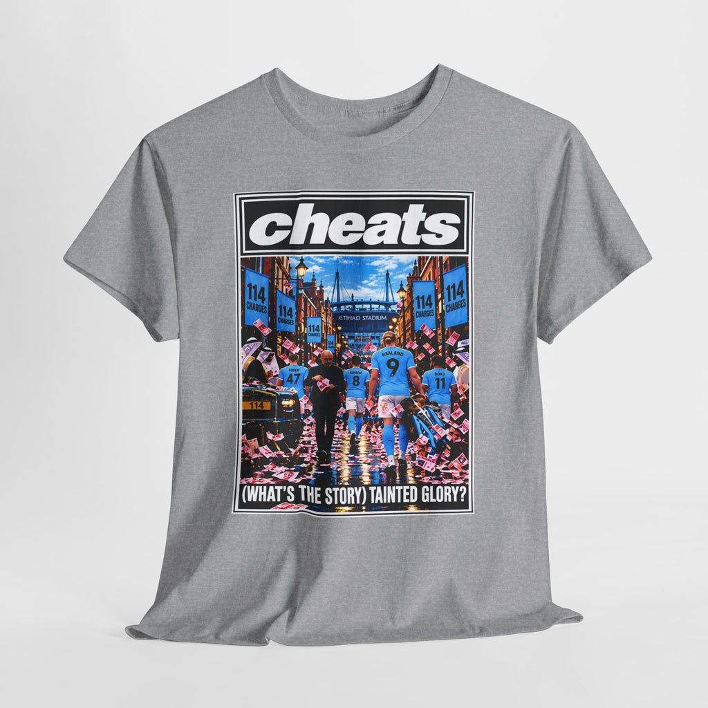 Cheats “What’s the Story? Tainted Glory?” Sports Graphic Cotton T-Shirt