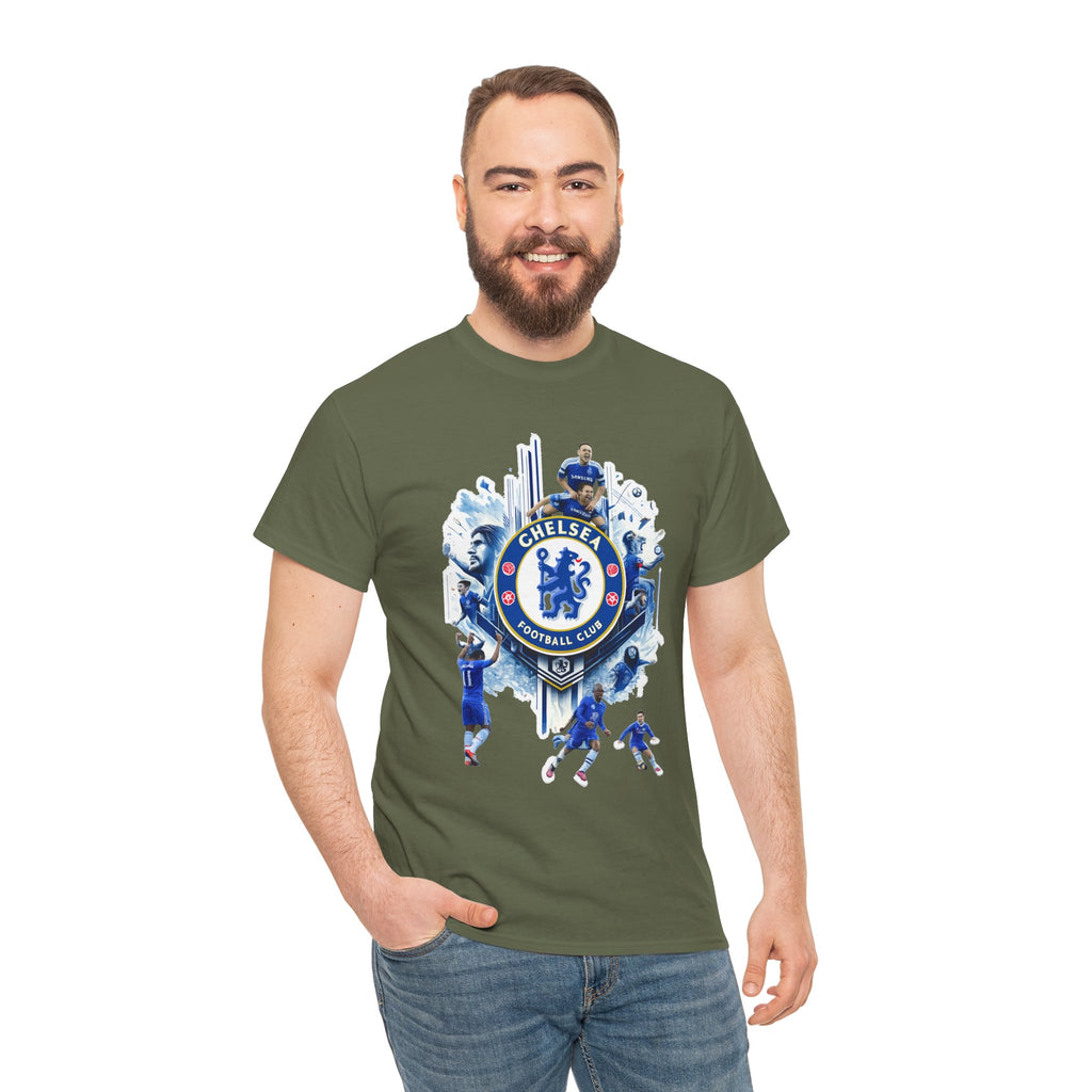 Chelsea FC Crest Players T-Shirt — Blue Football Fan Tee