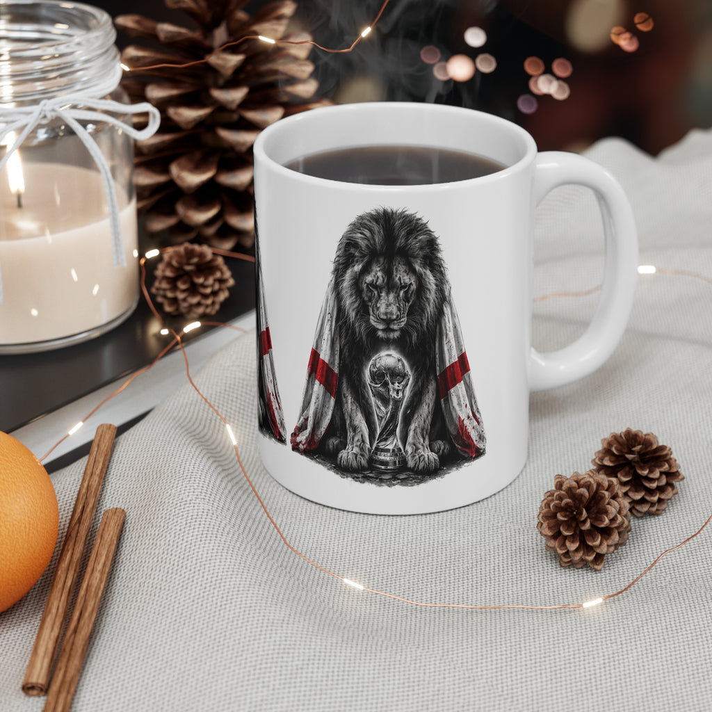 3 Lions England Ceramic Mug — Ceramic Coffee Cup (11oz/15oz)