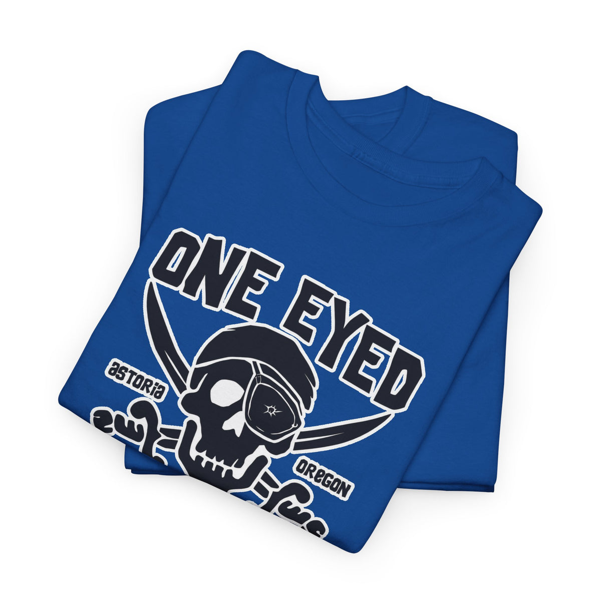 One Eyed Willie Pirate Skull Tee — Retro Nautical Adventure Graphic Shirt
