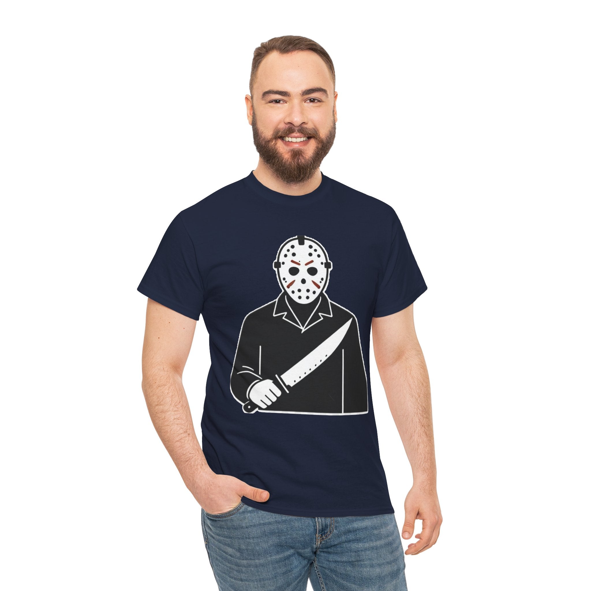 Hockey Mask Killer Tee — Retro Jason Voorhees Horror T-Shirt