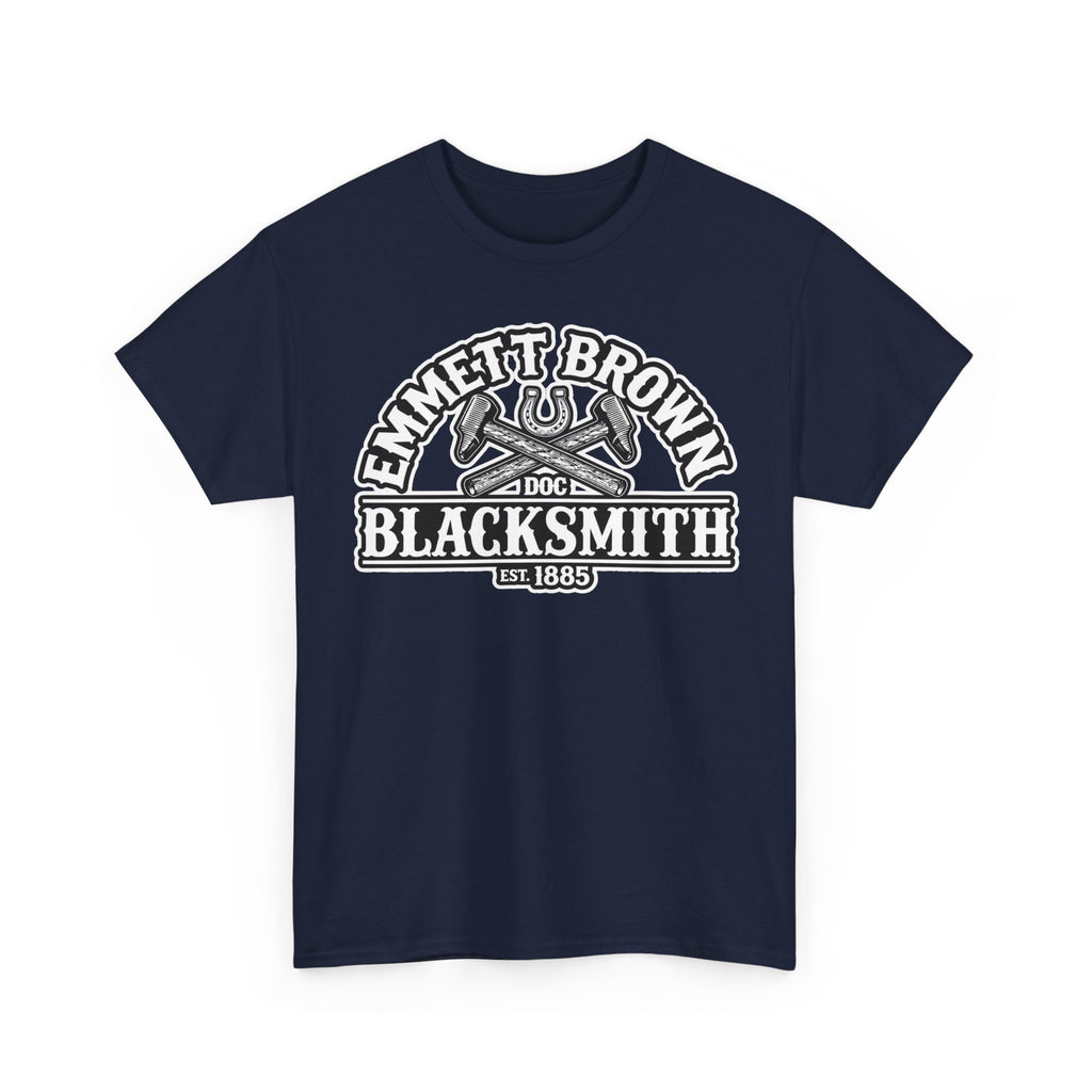 Blacksmith Emmett Brown Tee — Vintage Doc Blacksmith Graphic Shirt