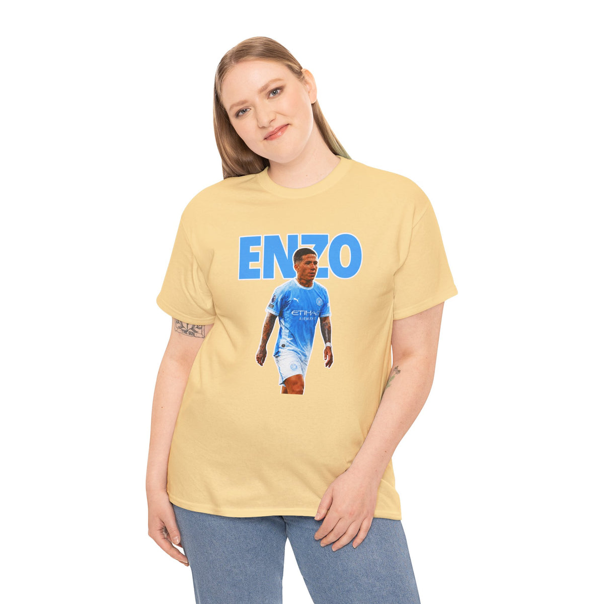Enzo Fernandez Manchester City Inspired Cotton T-Shirt