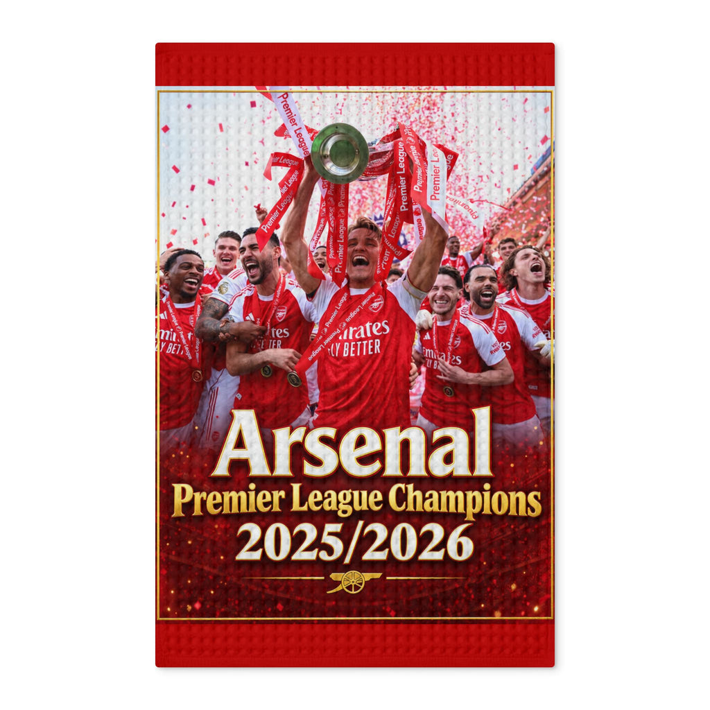 Arsenal Premier League Champions 2025/2026 Waffle Tea Towel