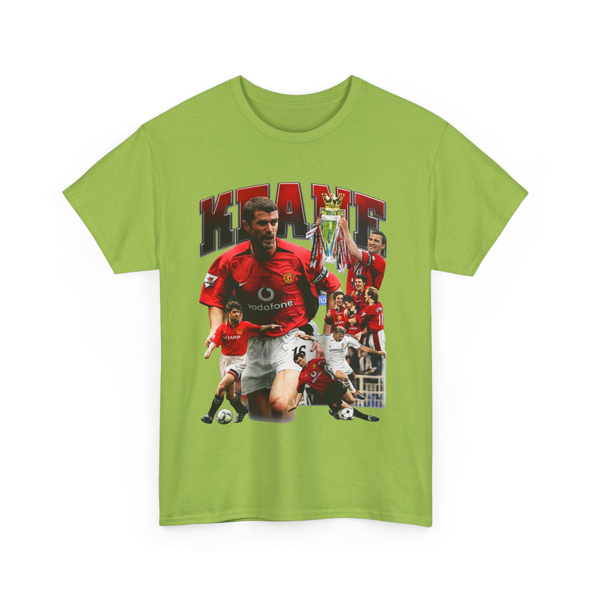 Roy Keane Football Legens Collage Tee — Retro Man United Tribute Shirt