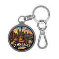 Tennessee Guitar Keyring Tag — Nashville Skyline Souvenir Keychain
