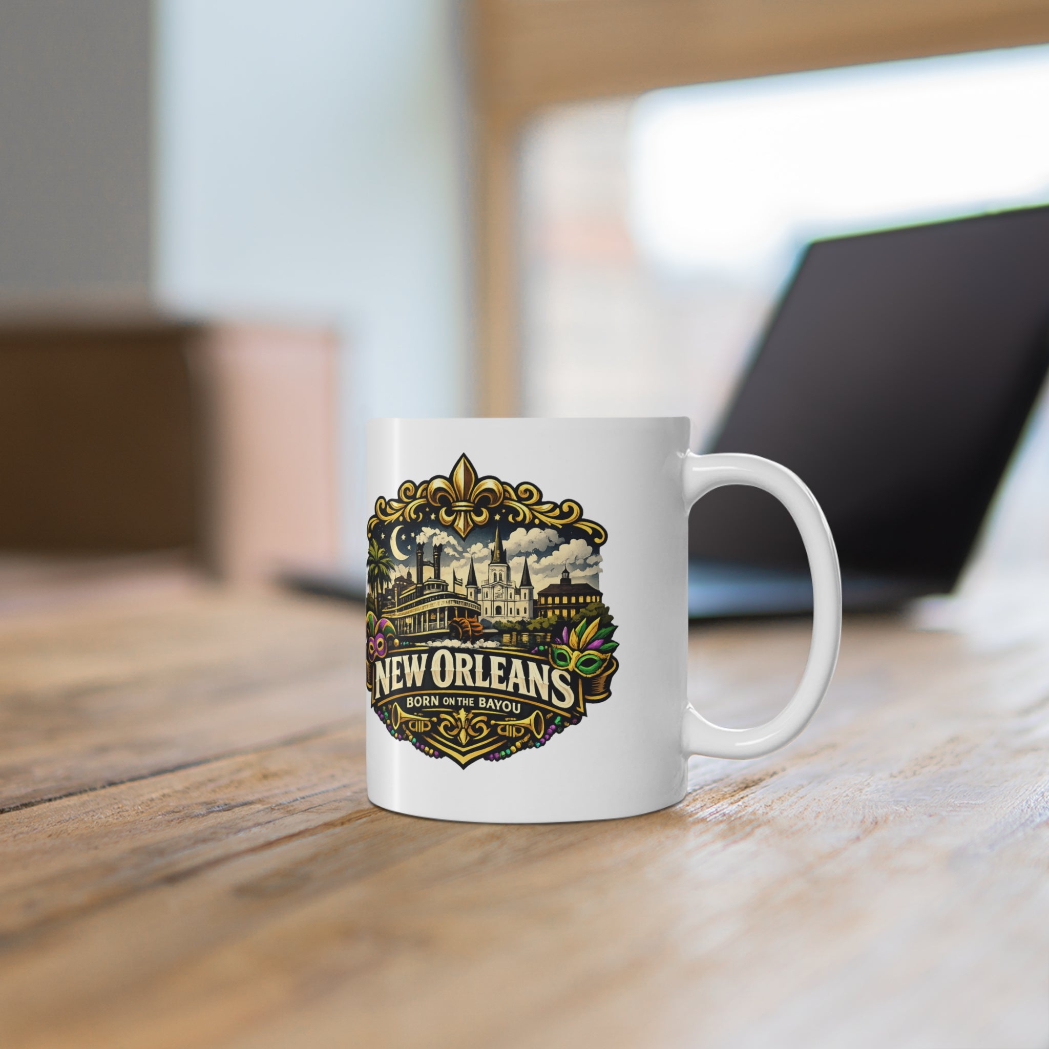 New Orleans Ceramic Coffee Cups, 11oz, 15oz