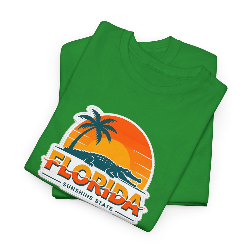 Florida Sunshine State T-Shirt — Retro Palm Sunset Graphic Tee