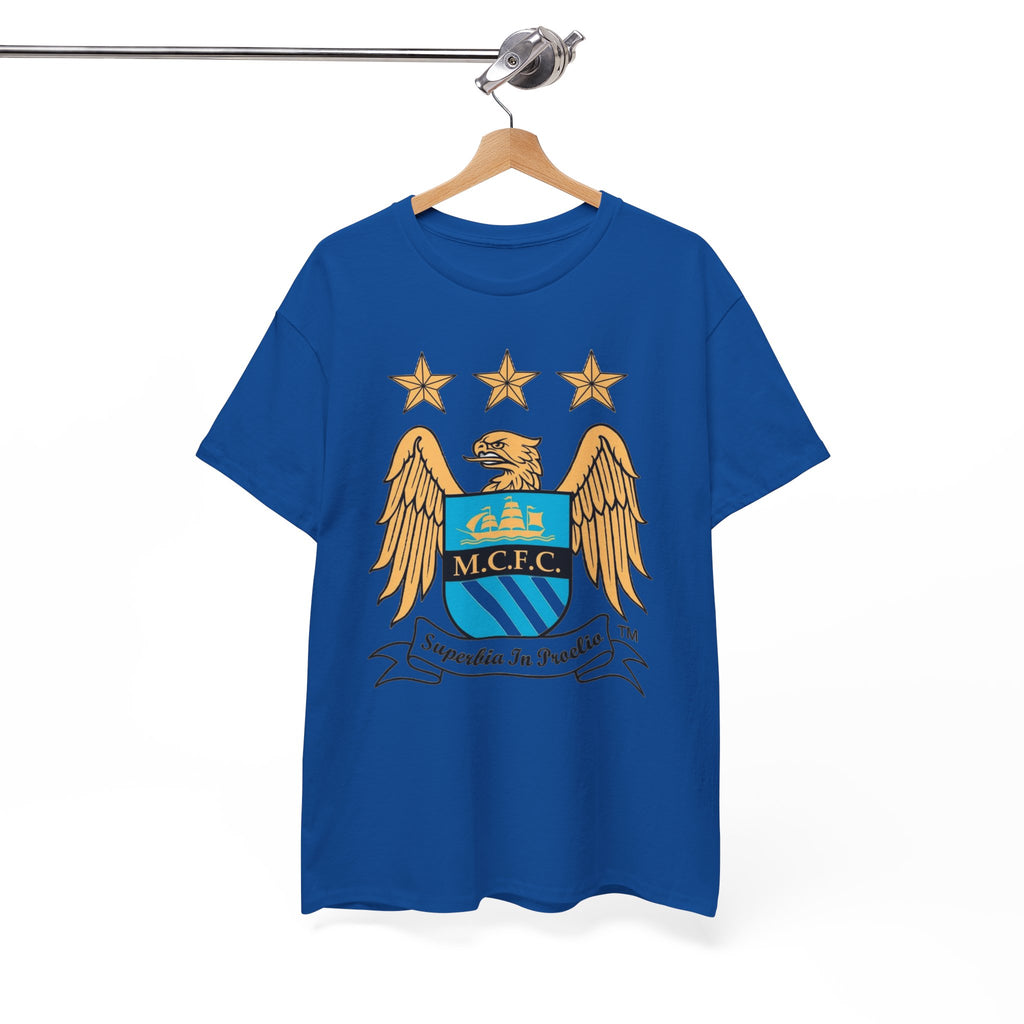 Manchester City Retro Club Crest T‑Shirt — MCFC Vintage Style Club Emblem Tee