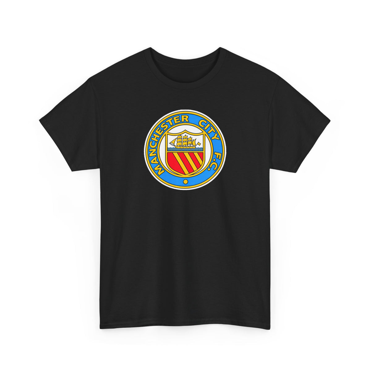 Manchester City Retro Crest Cotton T-Shirt