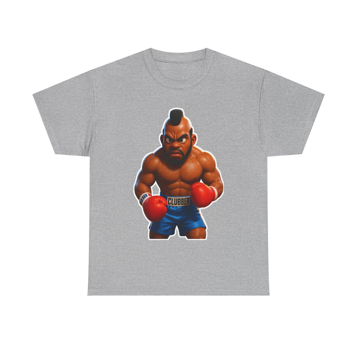 MR T Clubber Lang Boxer Character Tee — Tough Guy Cartoon Boxing T-Shirt