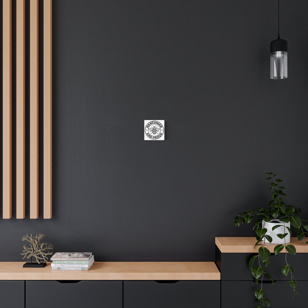 Matte Canvas: "Mancunian And Proud" Manchester Bee Wall Art