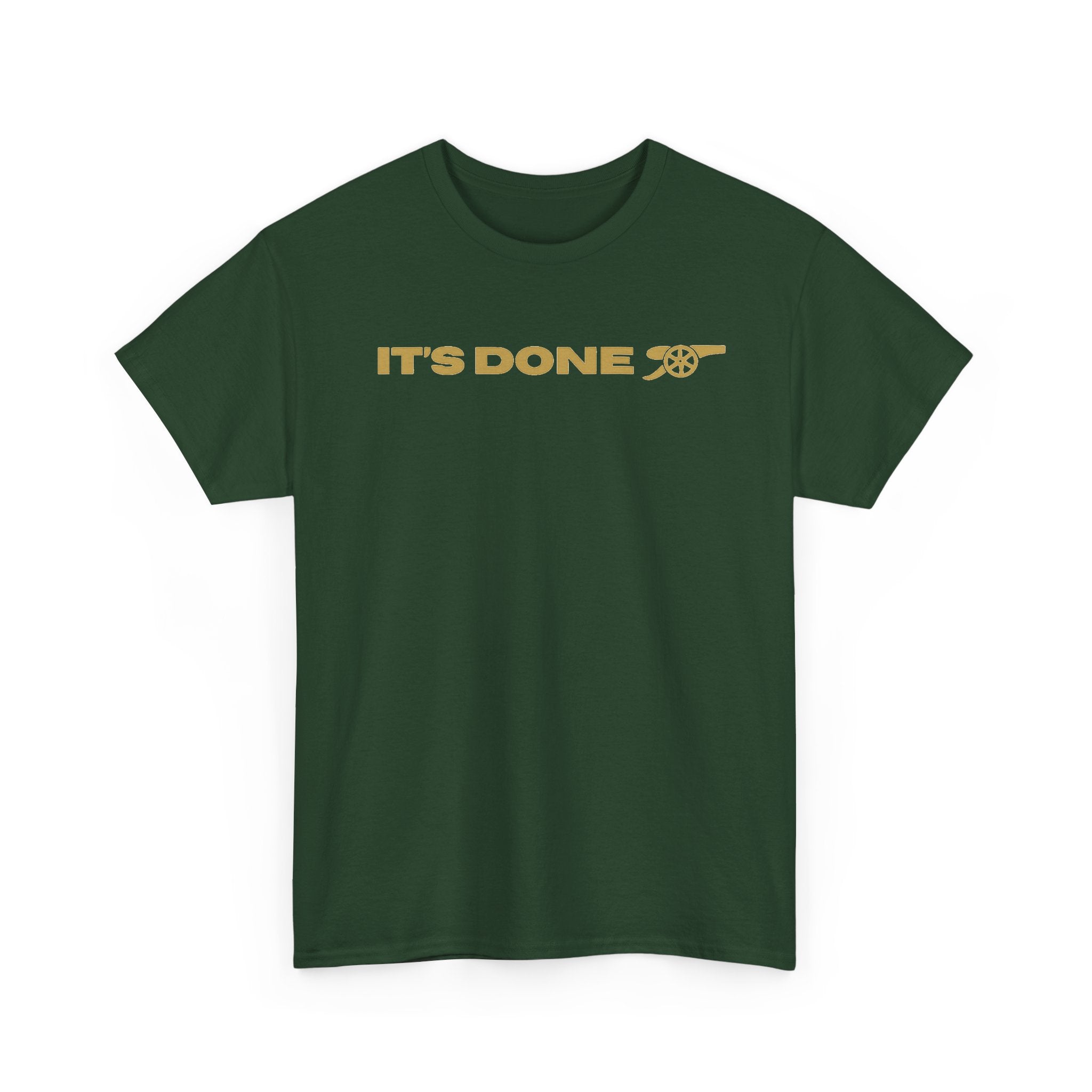 It's Done Arsenal Champions T-Shirt – Minimalist Gold Script Tee