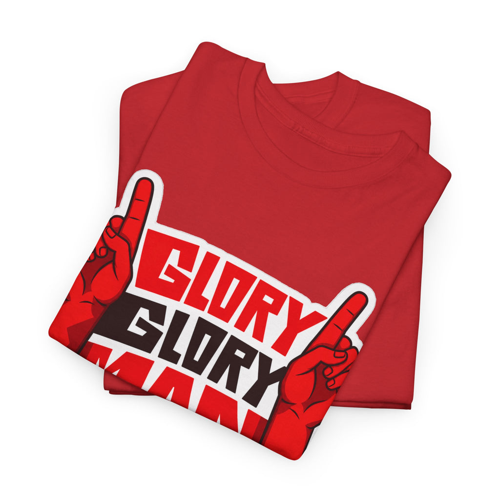Glory Glory Man United T-Shirt — Retro Red Football Fan Tee