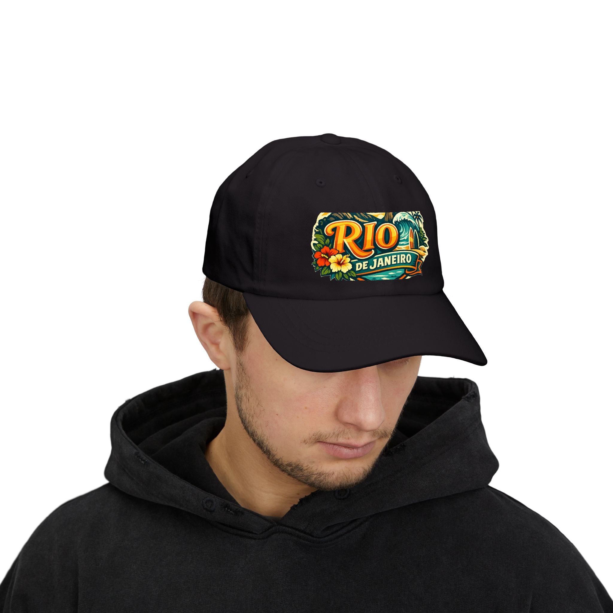 Rio de Janeiro Vintage Surf Dad Cap — Tropical Beach Hat