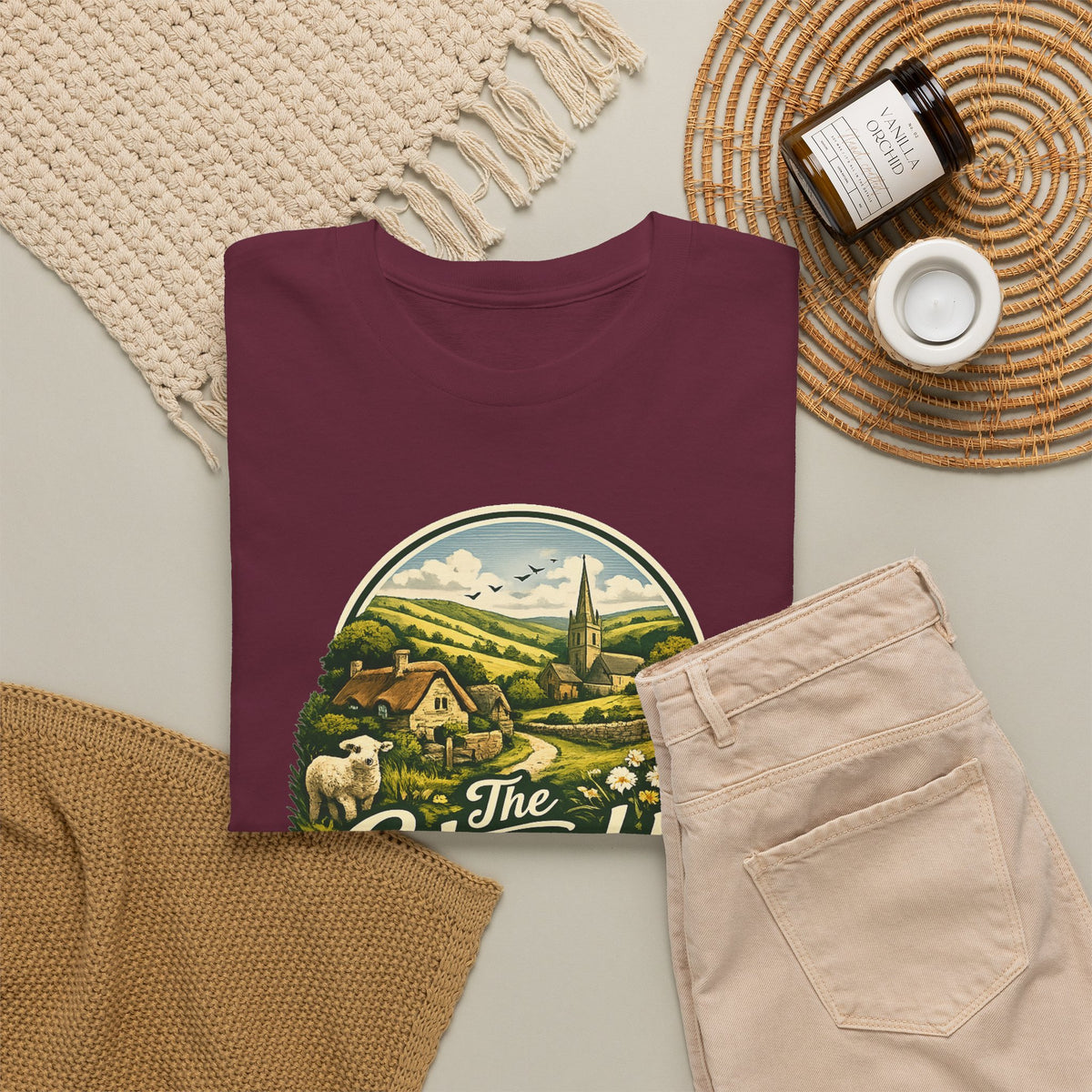 Cotswolds Vintage Landscape T‑Shirt — The Cotswolds Countryside Tee