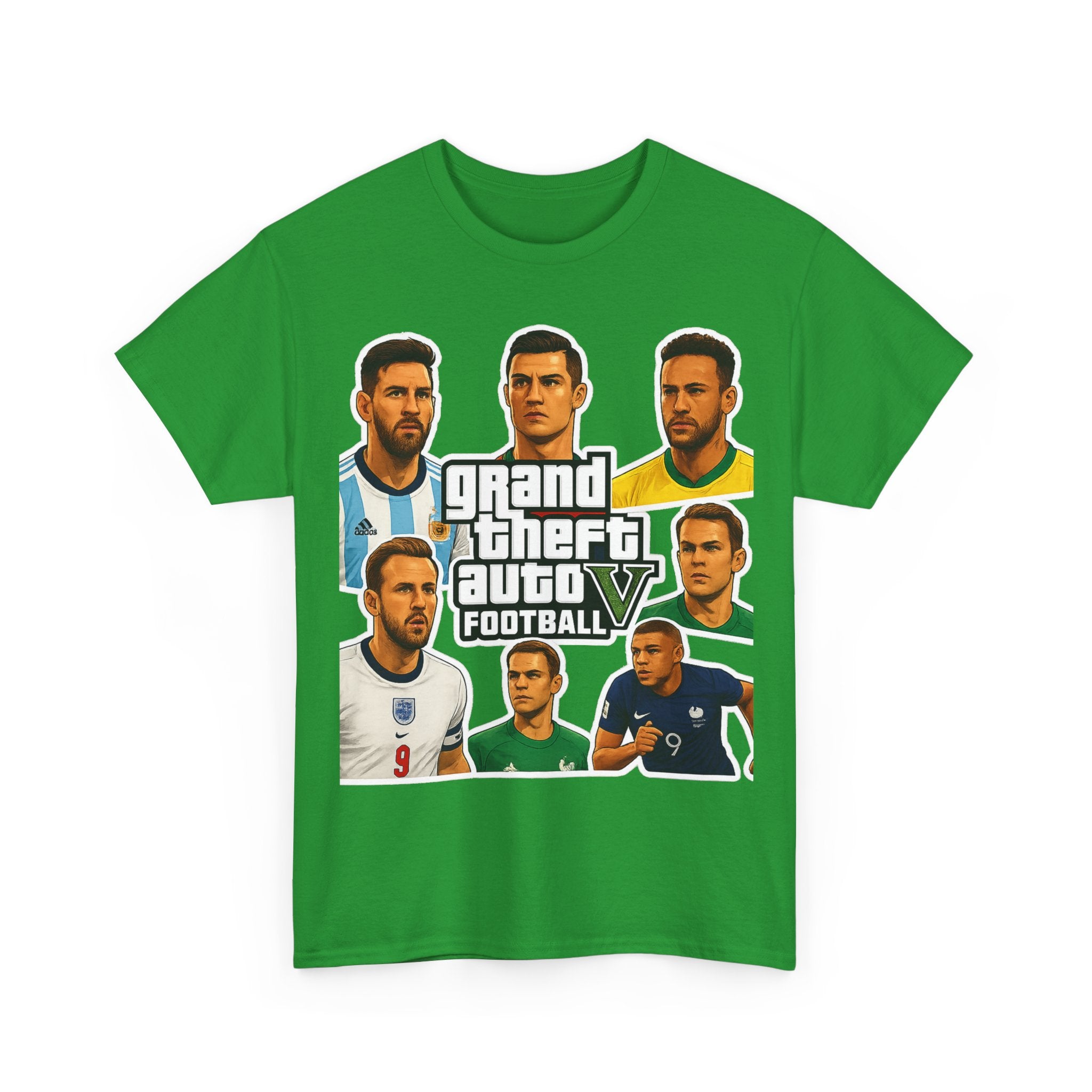 Graphic Tee — 'Grand Theft Auto V Football' Soccer Players Collage Shirt