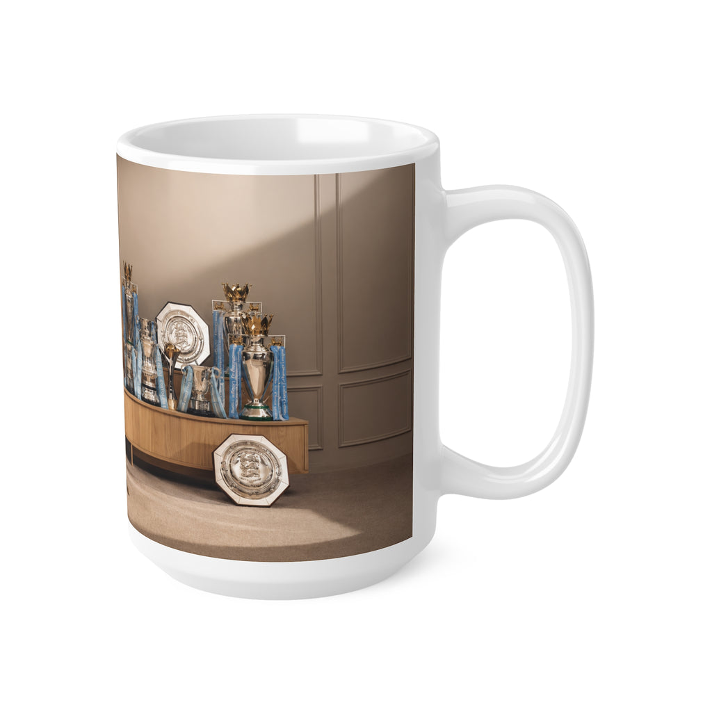 Bernardo Silva Manchester City Trophy Room Coffee Mug — Personalized Photo Ceramic Mug (11oz & 15oz)
