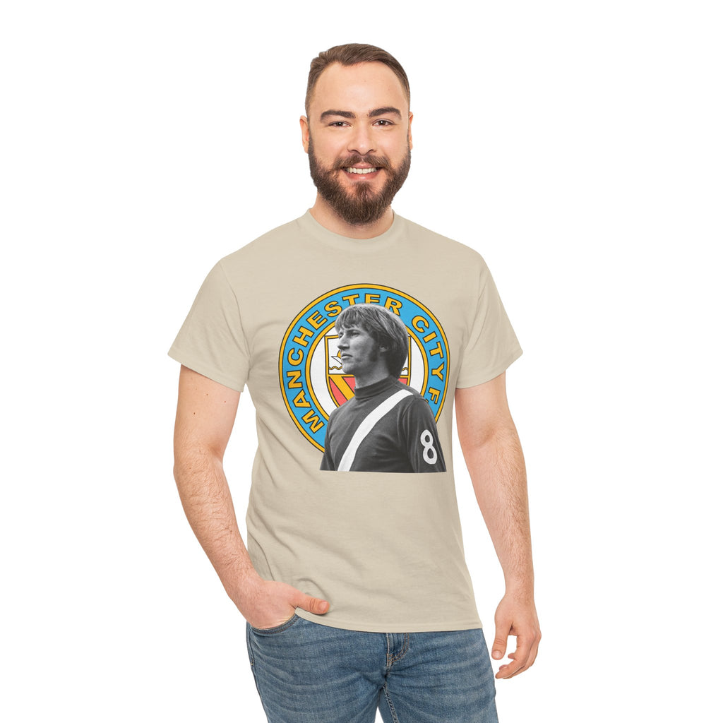 Colin Bell Manchester City Retro Player Portrait Cotton Tee