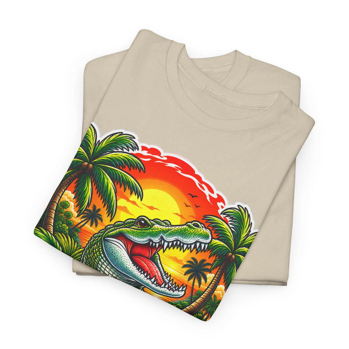 Florida Gator Sunset T-Shirt — Tropical Palm Beach Vacation Tee