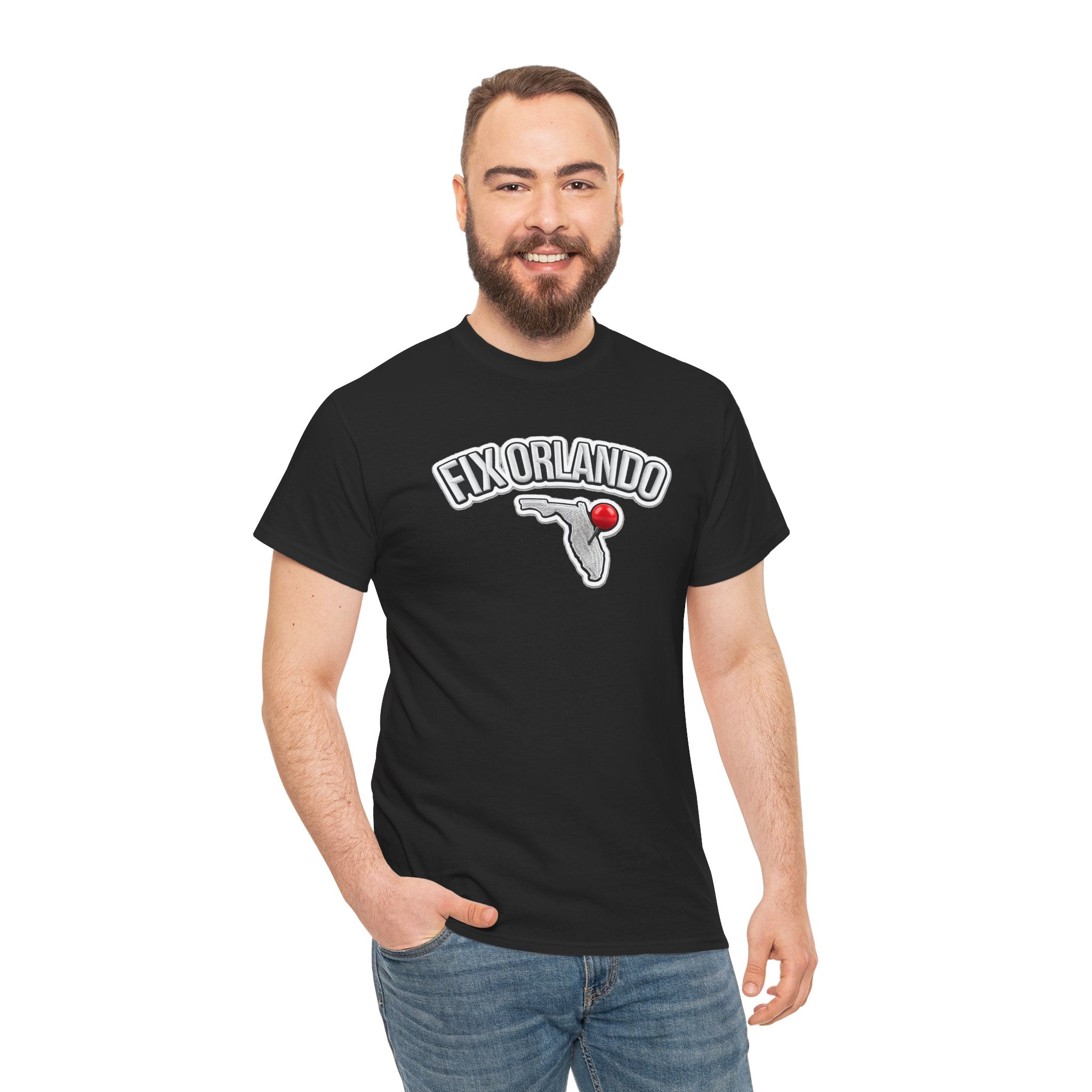 Fix Orlando T-Shirt — Florida Map with Bowling Pin Local Pride Tee