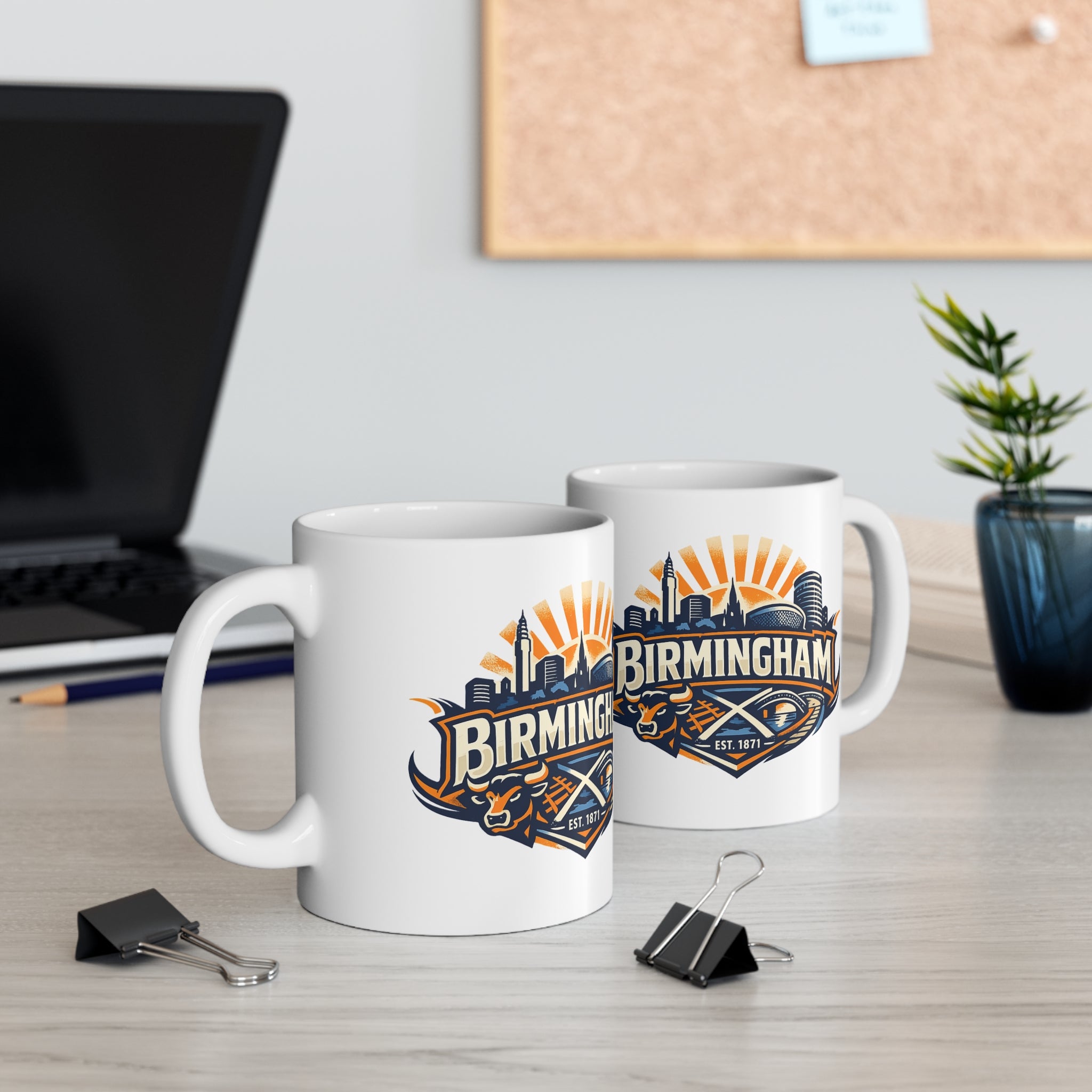 Birmingham Skyline Coffee Mug – City Crest Ceramic Mug (11oz & 15oz)