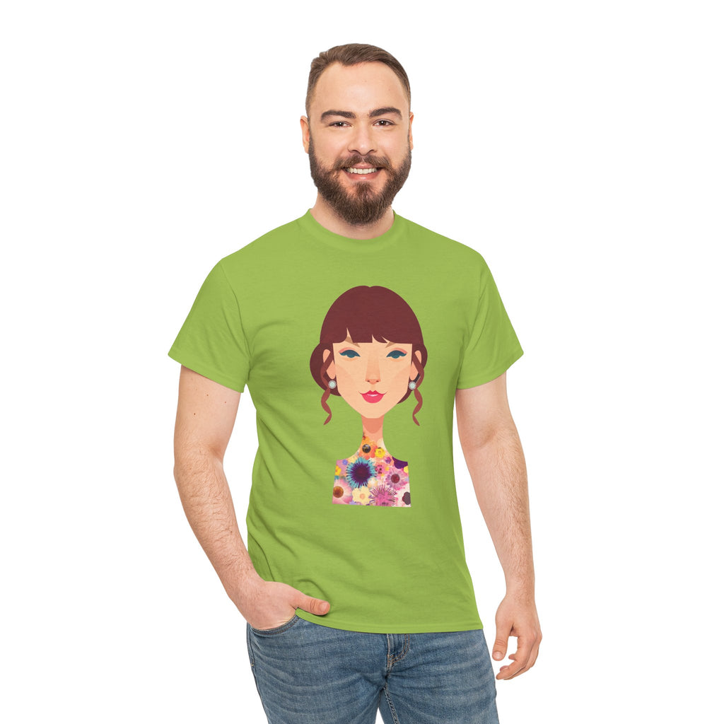 T Swift Illustration Cotton T-Shirt