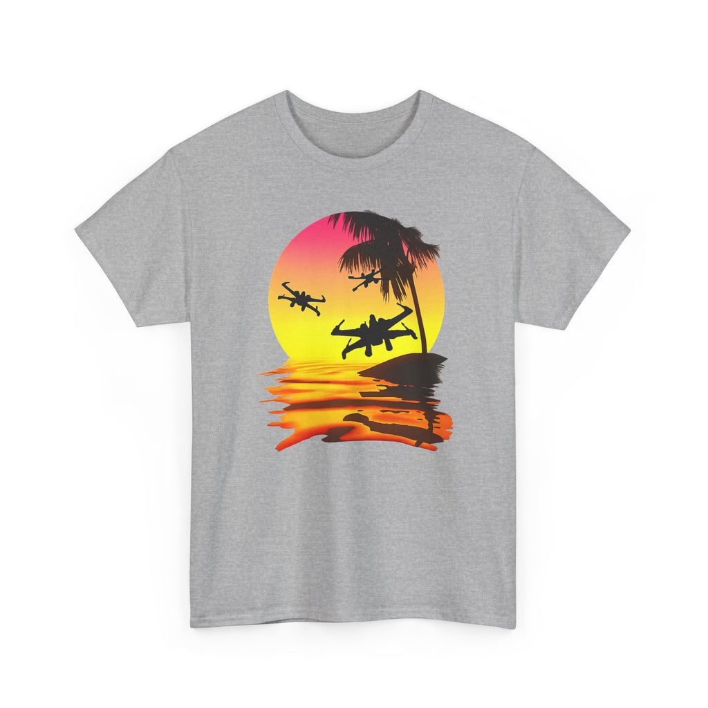 Star Wars X-Ring Sunset Beach Plane T-Shirt