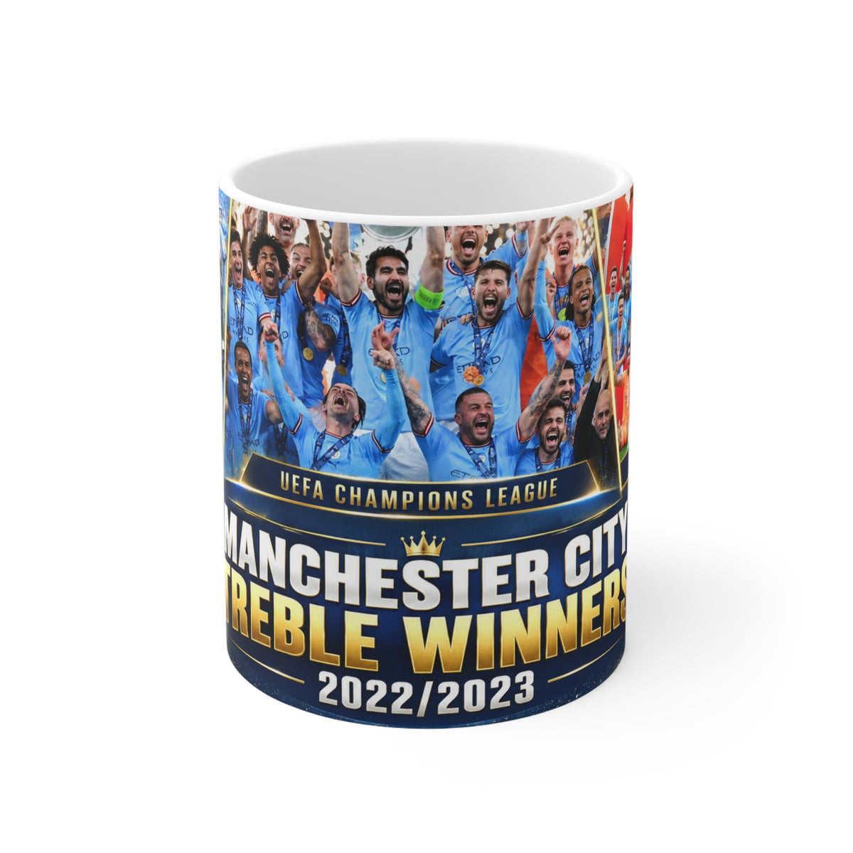 Manchester City Treble Winners 2022/2023 Ceramic Mug - 11oz & 15oz