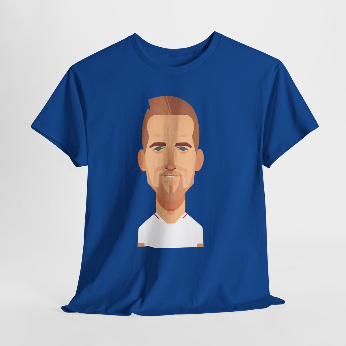 Harry Kane England Caricature Portrait Tee — Minimal Male Face Graphic Cotton T-Shirt